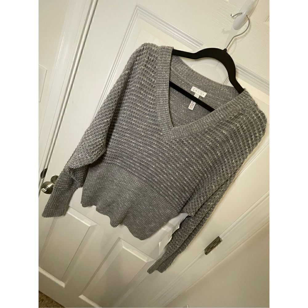 Leith women’s long sleeve sweater size large grey castle rock NWT